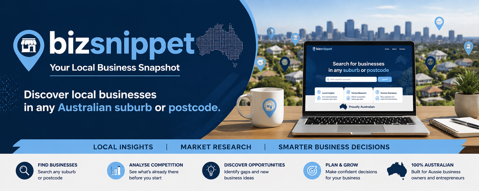 BizSnippet local business search banner
